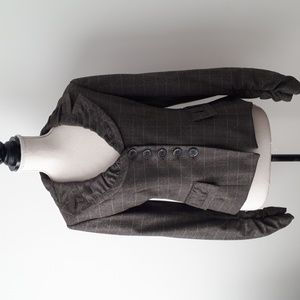 Nanette Lepore Brown Plaid Blazer